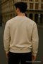 Herren Oversize Winter Creme Langer Pullover - 2