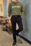 Live in Love Printed Cotton Men's Khaki Sweatshirt - 3