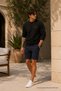 Knitted Long Sleeve Black Men's Sweatshirt - 5