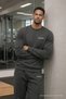 Men's Sporty Smoked Double Tracksuit Set - 6