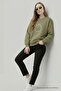 Women's Star Europe Printed Khaki Sweatshirt - 3