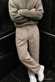 Men's Wide Leg Loose Cream Baggy Trousers