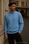 Men's Oversize Winter Baby Blue Long Sweater - 7