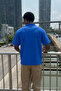 Men's Trend Casual Blue Polo Collar T-Shirt - 6