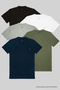 Men's 5-Pack Crew Neck Casual T-Shirt
