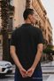 Men's Basic Loose Black Polo Neck T-Shirt - 6