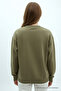 Women's Chicago Printed Khaki Loose Sweatshirt - 5