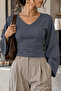 Women's Casual Smoked Blouse - 5
