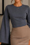 Women's Slim Off-Shoulder Smoked Cotton Blouse - 5