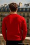Men's Crew Neck Oversize Red Sweater - 6