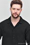 Men's Oversize Shirt Collar Long Sleeve Linen Look Summer Shirt - 5