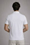 Men's Striped Comfortable White Polo Neck T-Shirt - 6