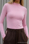 Women's Waist-Fitted Gabardine Textured Pink Blouse - 5