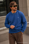Indigo Loose Fit Comfortable Men's Sweatshirt - 5
