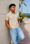 Men's Trend Polo Collar Casual Gray T-Shirt - 3