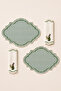 4 Piece Rabbit Embroidered Tableware Set for 2 People (2 American Services 43X30 + 2 Napkins 30X30)