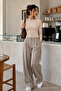 Beige Color Slim Fit Women's Basic Blouse - 2