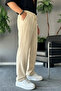 Men's Comfortable Summer Cream Loose Linen Pants - 2