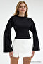 Women's Casual 3-Piece Crop Blouse - 6
