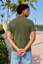 Men's Short Sleeve Khaki Loose Polo Collar T-Shirt - 6