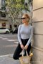 Women's Daily Trend Gray Slim Blouse - 4