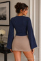 Women's Basic Wide Sleeve Crop Blouse 3-Piece - 7