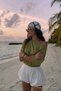 Women's Cotton Summer Basic Khaki Blouse - 3