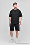 Men's Set of 2 Relaxed Fit Comfortable Fit Lettering Black Sweatpants Set - 5