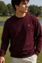 Burgundy Embroidered Standard Men's Sweatshirt - 4