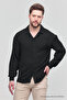 Men's Oversize Shirt Collar Long Sleeve Linen Look Summer Shirt