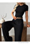 Women's Cotton Summer Comfortable Body T-Shirt Black - 5