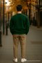Men's Casual Basic Z. Green Loose Sweater - 6