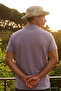 Men's Buttoned Loose Gray Polo Collar T-Shirt - 6