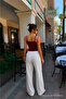 Women's Thin Straps 5-Piece Burgundy Crop Blouse - 5