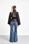 Premium Faux Leather Stand Collar Lined Women's Leather Jacket - 4