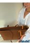 Women's Spring Model Zippered Double Handle Shopper Shoulder Bag - 5