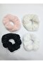 Fur Plush Feather Quality Rubber Bagel Buckle - 4 Pieces - 2