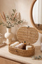 Rattan Wicker Lid Multi-Purpose Organizer Basket Large