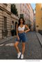 Women's High Waist Five-Pocket Denim Relaxed Fit Shorts - 5