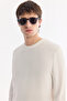 Men's Ecru Crew Neck Easy-Ironing Wrinkle-Resistant Regular Fit Sweater A61Y5002 - 6