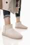 Ypr 7391 Beige Suede Water Repellent Women's Boots with Fur Inside