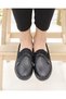 Olga-3 Black Genuine Leather Casual Women's Shoes - 3