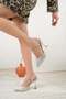 Özma 355 Silver Stone Heeled Women's Sandals - 3