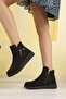 Dvm 1001 Black Suede Women's Zippered Winter Boots - 4