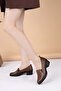 24604 Walnut Genuine Leather Heeled Women's Shoes