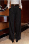 Belted Oversize Wide Leg Palazzo Fabric Trousers - 3