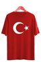 Unisex Turkish Flag Printed T-shirt Crescent and Star Red T-shirt