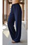 High Waist Loose Fit Linen Blend Pants - 7
