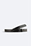 Men's Black Perforation-Free Automatic Mechanism 100% Leather Belt B009307