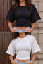 Women's Fitted Round Neck Wide Sleeve 2-Pack Viscose Blouse